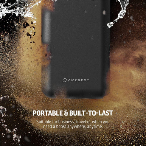 Amcrest USB C Power Bank, 10,000mAh Portable Charger USB C, Wireless Magnetic Power Bank Fast Charging 10W PD 3.0, Type C Battery Bank with LED Di...