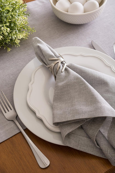 DII Chambray Kitchen, Tabletop Collection, Gray, 14x72 Table Runner...
