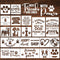 Love Dog Stencils for Painting, 18 Pack Reusable Dog Paw Trail Stencils Drawing Template for Painting on Wood Home Furniture Decor, Dog Painting S...