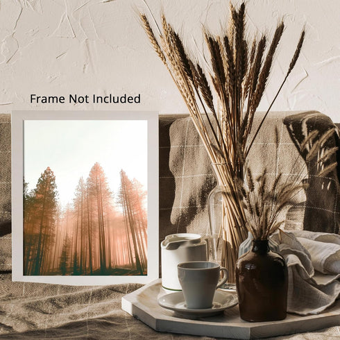 Posterizer 1 pcs-beautiful nature scene with evergreen trees and mountains 5-Landscape & Nature Art-Gift for Art Lovers-Decor for Home & Office- u...