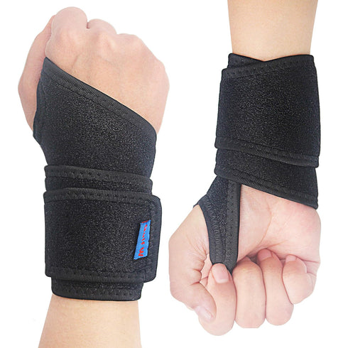 2Pack Version Profession Wrist Support Brace, Adjustable Wrist Strap Reversible Wrist Brace for Sports Protecting/Tendonitis Pain Relief/Carpal Tu...