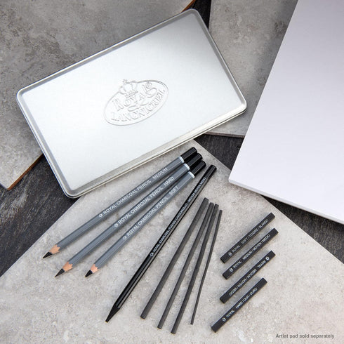 Royal & Langnickel RSET-ART2503 Small Tin Charcoal Drawing Art Set...