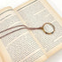 MAGDEPO 3X Pendant Magnifying Glass Necklace Magnifier Transparent Tortoiseshell Pattern Rim 1.5" Lens with Card Magnifiers for Reading Small Text...