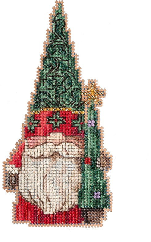 Mill Hill Gnome with Tree Counted Cross Stitch Ornament Kit 2022 Jim Shore Santa Gnomes JS202211...