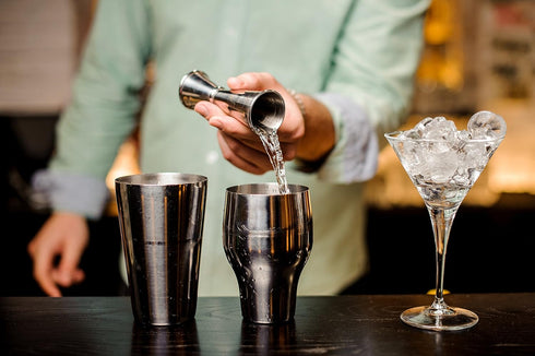 HIC Kitchen Bar Japanese-Style Double Cocktail Jigger, 18/8 Stainless Steel, 4.75-Inches, 0.5-Ounce to 2-Ounce...