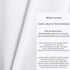 Tiny Break 100% Cotton Tie Up Shade - Moderate Room Darkening Rod Pocket Window Drapes - 42" Wide by 63" Long, White, 1 Panel...