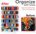 Embroidery Floss Organizer Box with 50 Cardboard Bobbins - 17 Compartments Clear embroidery thread organizer box, Snap-Tight Clear Sewing Organize...