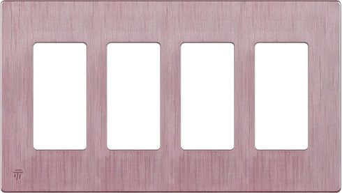 ENERLITES Elite Series Screwless Decorator Wall Plate Child Safe Outlet Cover, Gloss Finish, Size 4-Gang 4.68" H x 8.30" L, Unbreakable Polycarbon...