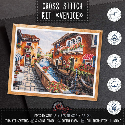 Povitrulya Counted Cross Stitch Kit for Adults 'Venice'...