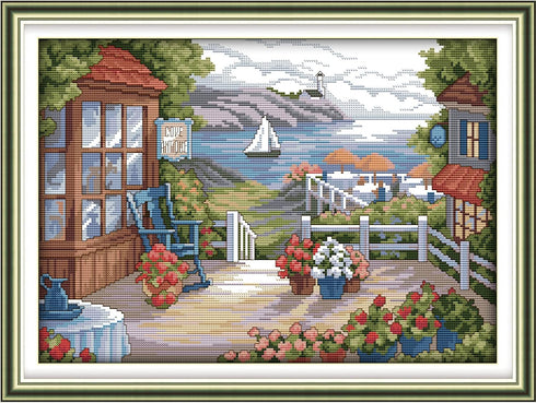 Stamped Cross Stitch Kits for Beginners Full Range of Crossstitching Kits Preprinted Pattern for Kids or Adults, Embroidery Needlepoint Starter Ki...