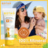Baby 100% mineral Zinc Oxide baby sunscreen – safe natural sunblock lotion for babies: SPF50 Broad Spectrum UVA UVB,For sensitive skin Baby Face B...
