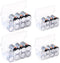 Set of 4 - Two C and Two D Battery Storage Box, Battery Storage Case, Battery Holder Clear (C - D)...