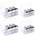 Set of 4 - Two C and Two D Battery Storage Box, Battery Storage Case, Battery Holder Clear (C - D)...