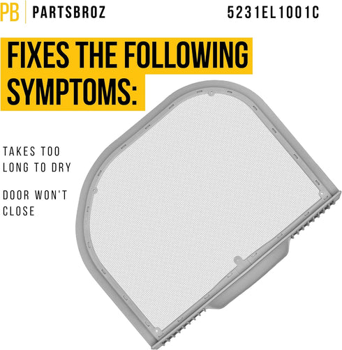 LG Dryer Lint Filter 5231EL1001C Replacement DLE1101W DLEX5170W DLE1001W DLE1501W DLE4970W DLGX5171W DLEY1201V DLE4870W DLGX5171V DLGY1202V DLGY1202W DLEX5680W DLEX5101V DLE5001W DLE4801W DLE7100W
