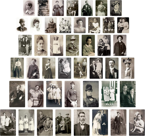 Tim Holtz, Advantus Found Relatives Vintage Portraits, black and white...