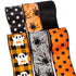 Ribbli Halloween Ribbon Wired,6 Rolls Orange and Black Halloween Ribbon 2.5 Inch Total 90 Feets(30 Yards), Ghost/Spider/Polka Dot/Black Velvet Rib...