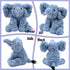 Hopearl Adorable Plush Calf Elephant Toy Floppy Elephish Ultra Soft Stuffed Animal for Boys Girls Kids Toddlers, Blue, 9''...