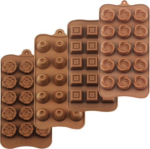 homEdge Truffle Mold, Set of 4 Packs Food Grade Non-Stick Silicone Jelly Chocolate Candy Ice Molds...