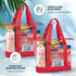 Handy Laundry Clear Tote Bag - Zipper Closure, Long Shoulder Strap, Fabric Trimming....