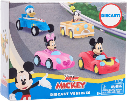 Mickey Mouse Diecast Vehicle 4-Piece Set, Packaging Styles May Vary, Officially Licensed Kids Toys for Ages 3 Up, Amazon Exclusive...