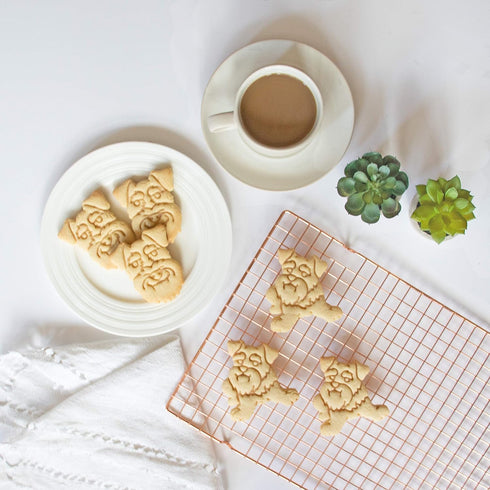 Set of 2 Mini Schnauzer cookie cutters (Designs: Body & Face), 2 pieces - Bakerlogy...