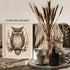 Posterizer 1 pcs- Brown owl with pastel brown background-Art for Animal Lovers-Floral Botanical Art- Gift for Men Women Entrepreneur Teens-Living ...