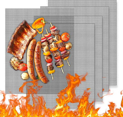 Dailyart Grill Mesh - Set of 5 Non-Stick Mesh Grill, Even Heating, Easy Clean-Up, Reusable and Durable, Perfect Mesh Grill Mat for Outdoor BBQ Acc...