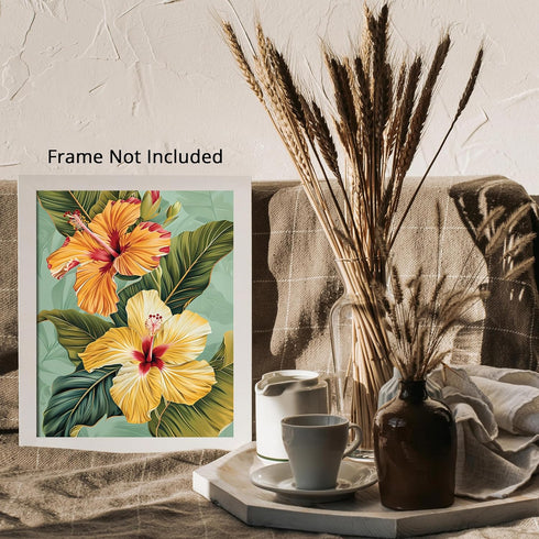 Posterizer 1 pcs-unique yellow flowers for chic decor-Floral & Botanical Art-Abstract & Modern Art-Decor for Home & Office- UNFRAMED Wall Art...