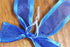 Royal Blue Pre-Tied Organza Bows With Twist Ties. Pack of 12 Satin-Edged Fabric Bows Made of 1-1/2" Ribbon. Bow Measures 4" Wide (12, Royal Blue)...