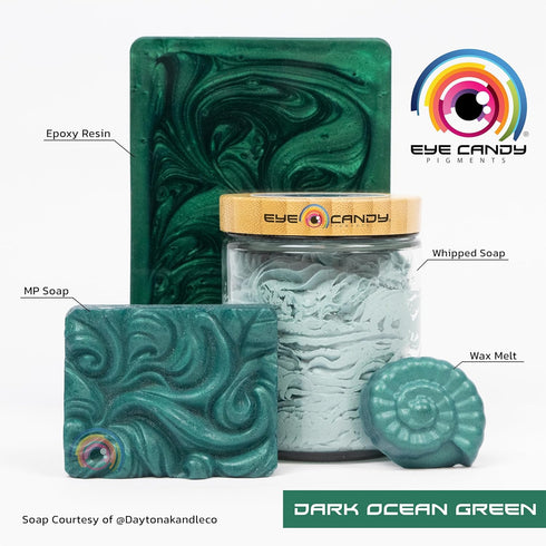 Mica Powder Pigment “Dark Ocean Green” (25g) Multipurpose DIY Arts and Crafts Additive | Acrylic, Woodworking, Bath Bombs, Resin, Epoxy, Soap, Fis...