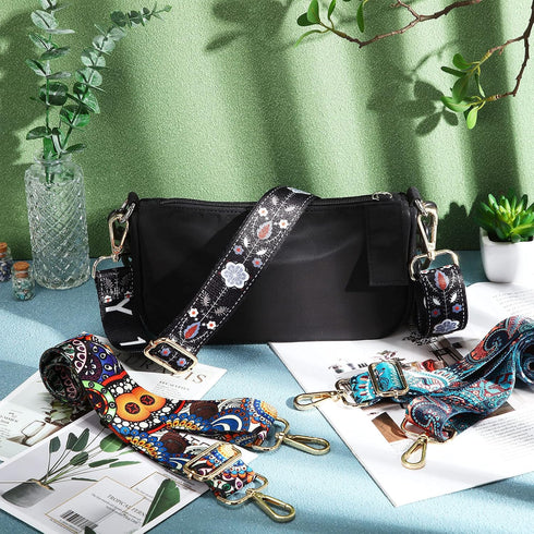 Weewooday 3 Pieces Crossbody Straps Adjustable Purse Straps Replacement handbag Strap Guitar style Strap for Women...