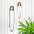 Collections-Etc Large Hanging Metal Safety Pins Laundry Room Wall Home Decoration - Set of 2 , Rustic...