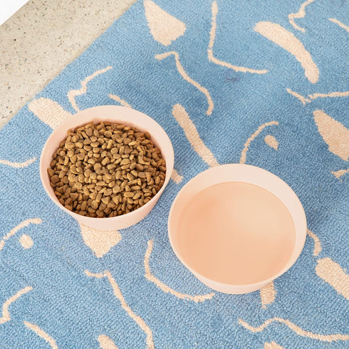 Waggo Habit Silicone Dog Bowl for All Breeds - Modern Heavyweight Silicone, Durable Pet Food and Water Dish Crock, Dishwasher Safe (Light Grey)...