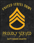 Posterizer 1 pcs-Proudly Served-Duty, Honor, Country-Patriotic & Military Art-Gift for US Military Veterans-Gifts for Men-Living Room Bedroom Deco...