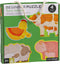 Petit Collage Beginner Puzzle for Kids, Farm Babies – Includes 4 Mini Puzzles (3-5 Pieces Each) – Cute Animal Puzzles for Ages 2+ – Makes a Great ...