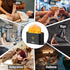Flame Diffuser Humidifier-Auto Off 180ml Essential Oil Diffuser-2 Modes Brightness Aroma Humidifier with Fire Flame Effect for Home,Office,Spa,Gym...