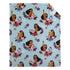 Disney Moana Feel The Waves Aqua, Coral & Violet with Pua Pig & Tropical Flowers Super Soft Toddler Blanket, Aqua, Orange, Purple, White , 40x50 I...