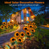 Solar Sunflower Lights, 800mA Solar Garden Light with Real Looking Flowers Outdoor Waterproof Solar Stake Lights for Back Yard, Flower Bed, Pathwa...