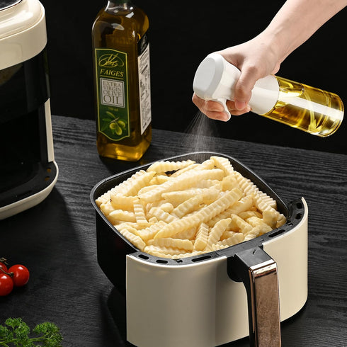 Oil Sprayer for Cooking- 200ml Glass Olive Oil Sprayer Mister, Olive Oil Spray Bottle, Kitchen Gadgets Accessories for Air Fryer, Canola Oil Sprit...