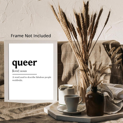 Posterizer 1 pcs-funny definition of queer-fabulous people worldwide-Gay & LGBTQ Art-Comedy Art-Gift for LGBTQ, Queer, Gay, Bi, Lesbian- UNFRAMED ...