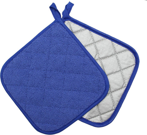 Cotton Pot Holders Cotton Made Machine Washable Heat Resistant Everyday Kitchen Basic Terry Pot Holder, Hot Pads, Trivet for Cooking and Baking Se...