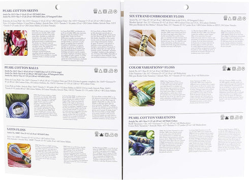 DMC COLORCRD Needlework Threads 12-Page Printed Color Card...