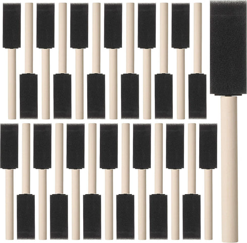 Bates- Foam Paint Brushes, 1 Inch, 26 Pack, Sponge Brushes, Sponge Paint Brush, Foam Brushes for Painting, Foam Brushes for Staining, Paint Sponge...