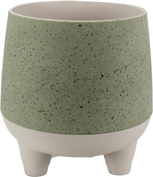 The HC Companies 6 Inch Orion Self Watering Planter - Lightweight Indoor Plastic Plant Pot for Herbs and Flowers, Sage...