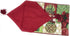 Tache Home Fashion Christmas Green Red Decorative Tapestry Holiday Tidings Poinsettia Table Runners with Tassels, 13 x 90...