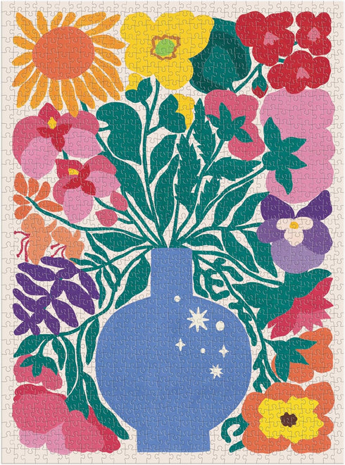 Galison Zodiac Flowers – 1000 Piece Puzzle Featuring Artistic Flowers Paired with Zodiac Signs...