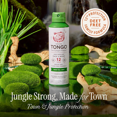 DEET-Free Green Tea + Mint Insect Repellent with Picaridin- The 12 Hour Protection, DEET Alternative...