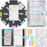 A6 PVC Money Organizer, 6-Ring Budget Planner kit with Cash envelopes, Budget Refill Inserts, Cash Pockets, Matched Stickers and Labels, 7.4"x 5.7...