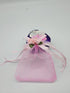 50pcs Sheer Organza Favor Bags for Wedding 3.8x4.8'' Gift Bags Samples Display Drawstring Rose Pouches (Pink)...