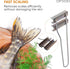 Fish Skin Scraper - Stainless Steel Fish Cleaning Tool- Fish Skin Remover - Clean Scaler Brush - Fish Cleaner...